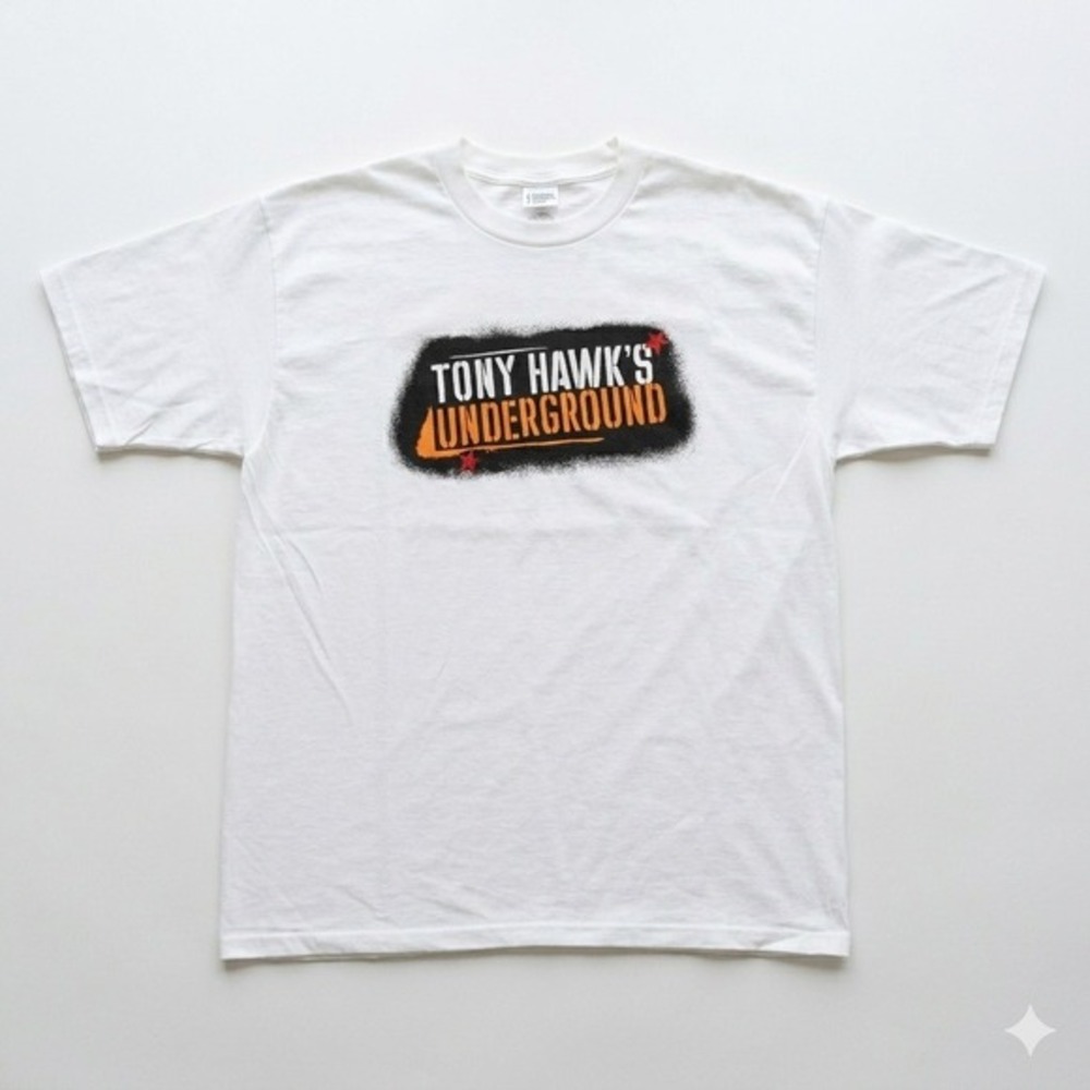 Vintage 2003 Tony Hawk's Underground T Shirt XL‎ White Game Promo THUG Skater